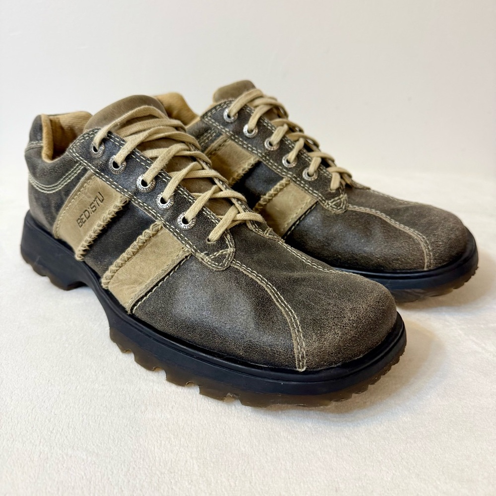 BED:STU The Next Step Square Toe Lace Up Leather Sneakers Size 44 - Picture 2 of 11